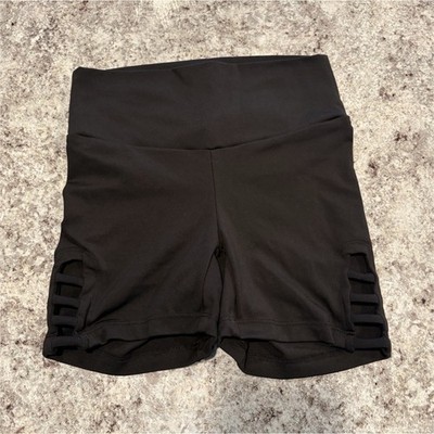 Five The Label Women s Black Solid Athletic Shorts XS W/ Cutout Detail