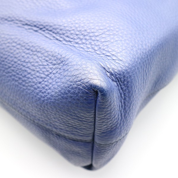 Prada Vitello Daino Blue Leather Tote Bag 2-Way thumbnail 4