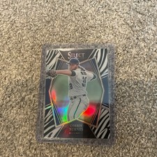 2022 Panini Select Premier Level Zebra Prizm Corbin Burnes #158