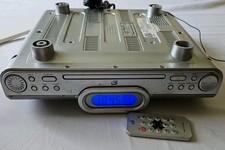 GPX Under Cabinet CD AM/FM Clock Radio, Timer, W/Remote  Hardware Tested Works