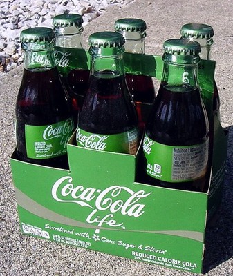 Coca-Cola LIFE Soda 6-pack Discontinued Sealed 8 oz Coke Bottles Carton is Mint