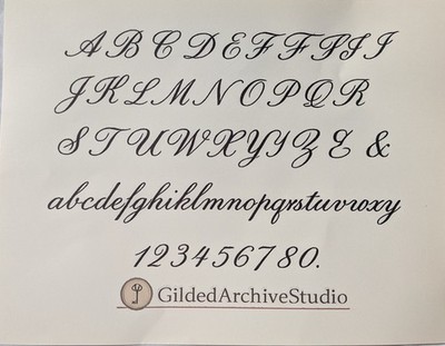 Victorian Roundhand Calligraphy Worksheet Set |Alphabet Tracing Sheets