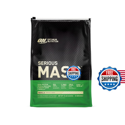 Optimum Nutrition Serious Mass Weight Gainer Protein Powder Vitamin C Zinc Vanil
