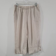 Match Point Womens Linen Pants Size Small Bei...