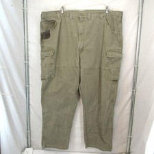 Riggs Workwear by Wrangler Men's Brown High Rise Straight Leg Pants 48X30