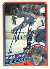1984-85 Autographed O-Pee-Chee VTG OPC Signed Michel Goulet Quebec Nordiques