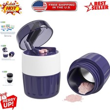 3-in-1 Pill Crusher  Cutter - Portable Therapist for Easy Medication, Purple