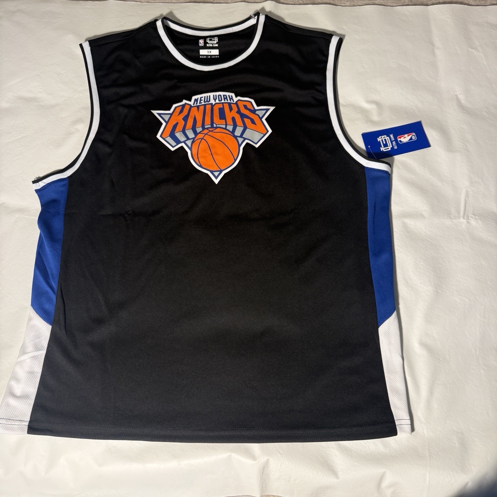 NBA New York Knicks Basketball Jersey Black Ultra Game Tank Top 2XL