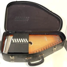 Vintage Oscar Schmidt Autoharp With Case