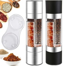2 in 1 Pepper and Salt Grinder Set Mill Adjustable Stainless Steel Shaker Coarse