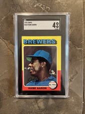 🟦🔥Hank Aaron🔥🟥1975 Topps #660 Vintage HOF SGC 4 Brewers