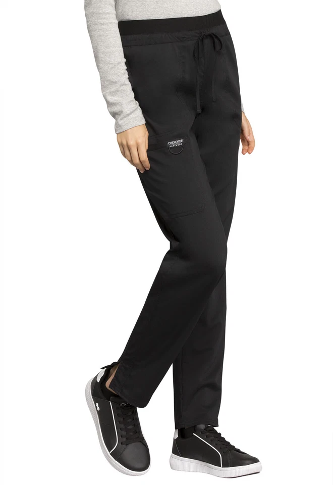 Pantalón exfoliante Cherokee Workwear pierna cónica cordón alto WW105T NEGRO negro Foto 4 de 4