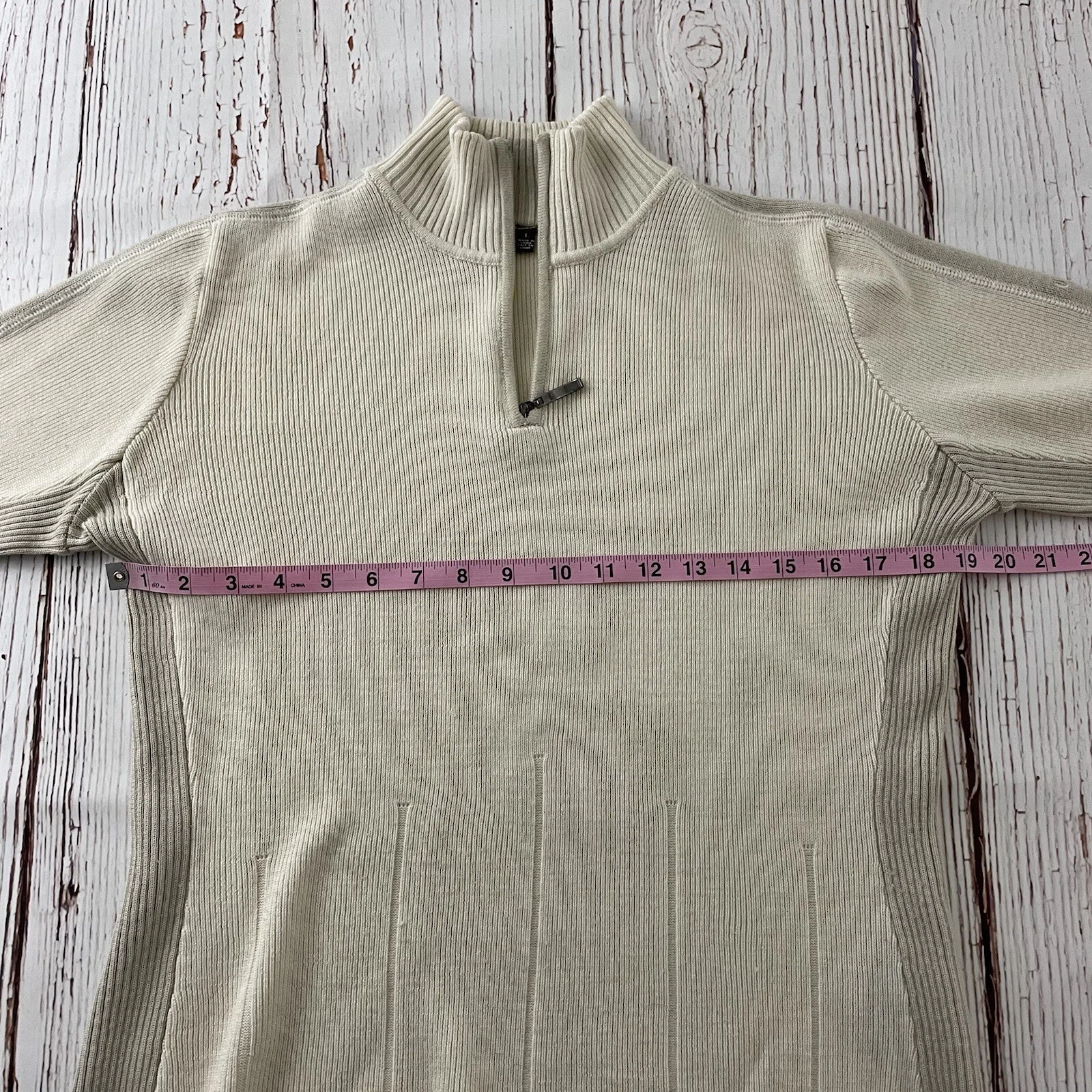 lole pullover 1/4 zip acrylic wool sweater