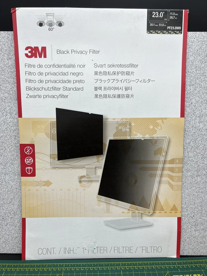 3M PF23.0W9 Privacy Filter for 23” Widescreen LCD Monitors (16:9) (PF230W9) - Image 3 of 3