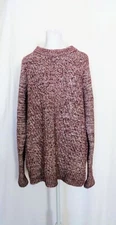Monoprix Femme Size 3X Women's Knit Pullover Sweater Red Maroon