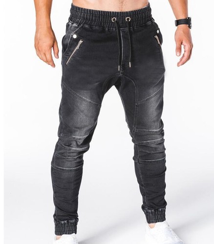 New Men's Stretch Jeans Casual Washed denim pant Elastic waist Trousers Fashion - Picture 7 of 9