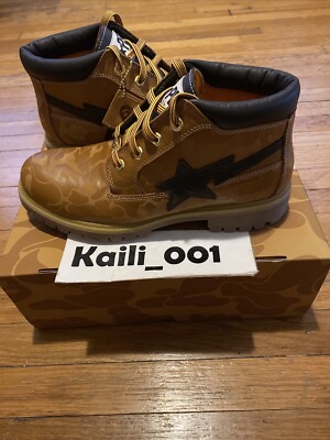Worn A BATHING APE Bape Timberland Chukka Size 10.5 Wheat 0A2QBX