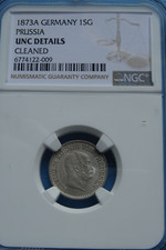 Preussen Silbermünze 1873 A 1 Silbergroschen NGC UNC Det! Unzirkuliert!!