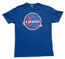 Logic Rapper Hip-Hop Logo Graphic T-Shirt Mens L Blue Bobby Tarantino Casual