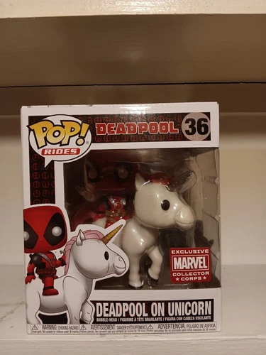 Funko Pop! Rides: Marvel - Deadpool Riding a Unicorn - Amazon Exclusive *MINT