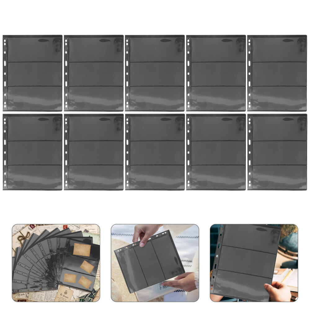 10 Sheets of Standard Stamp Book Loose-leaf Stamp Collecting Stamp Holders US