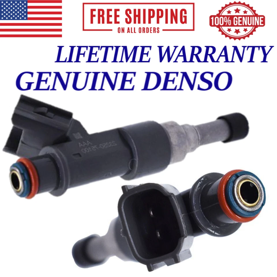 Paquete de 4 inyectores de combustible OEM DENSO para Toyota Tacoma 2005-2016 2,7 L I4 Foto 3 de 3