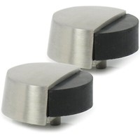 2X TüRstopper Aus Satiniertem Edelstahl Mit Gummipuffer 5 X 5 X 3 Cm