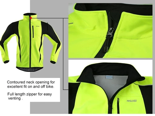 Men Winter Cycling Jacket Bike Jerseys MTB Windproof Waterproof Softshell Coat - - Picture 10 of 22