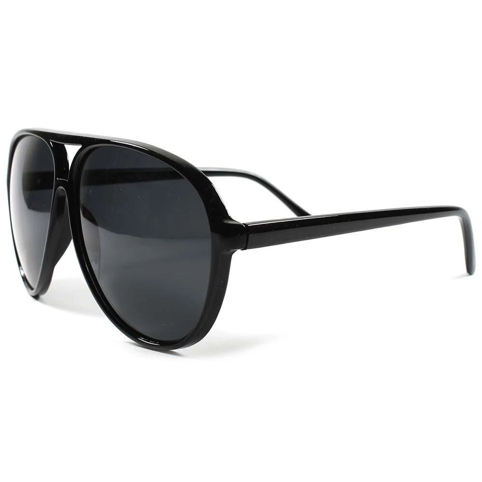 Gafas de sol polarizadas negras vintage retro de los años 80 de gran tamaño antideslumbrante para hombre y mujer Foto 2 de 4
