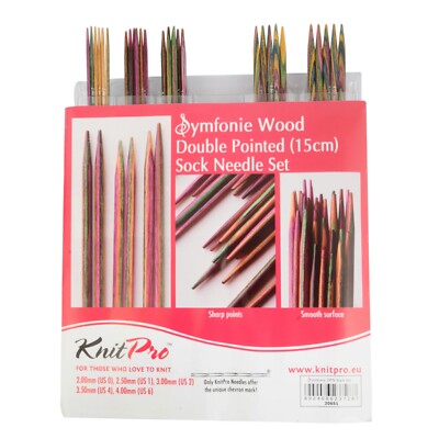Knitpro Symfonie doppelspitzige Socke Stricknadel Kit: 15 cm 6er Sets  