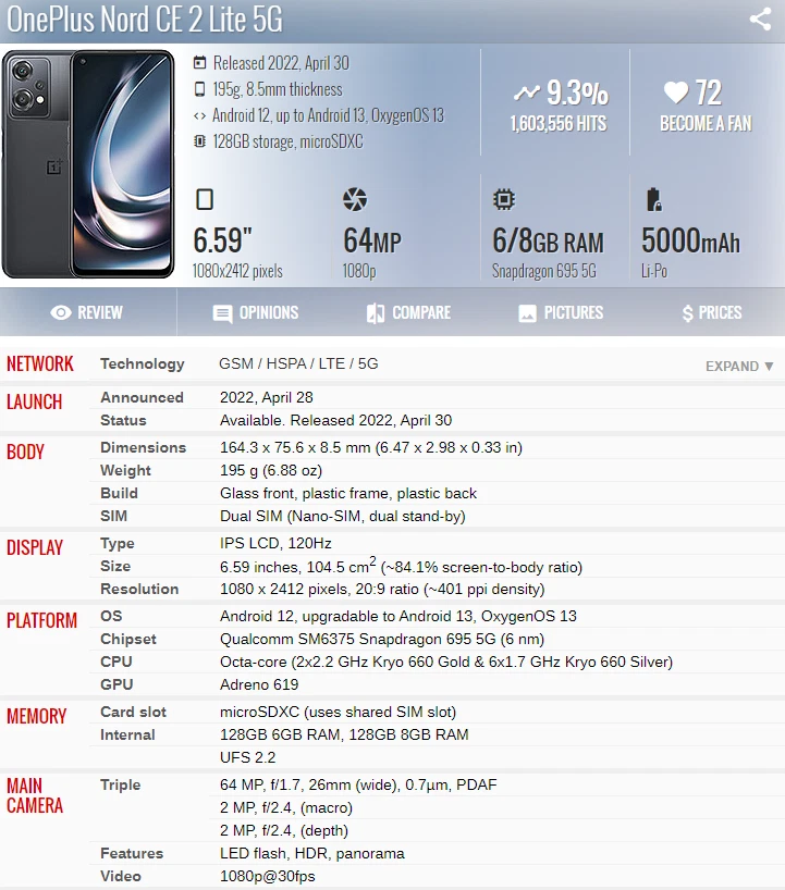 For OnePlus Nord CE 2 Lite 5G CPH2381 CPH2409 LCD Display Touch Screen Digitizer - Image 4 of 4