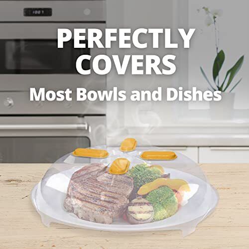 Hover Cover Magnetic Microwave Cover for Food Microwave Splatter Cover 11 12 Clear Microwave Plate Cover Dish Covers for Microwave O