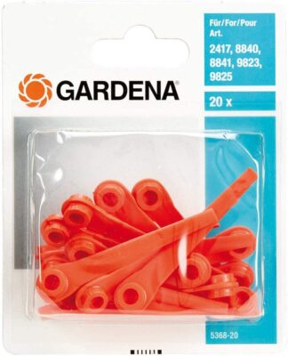GARDENA 5368-20 Ersatzmesser RotorCut Rasentrimmer Akkutrimmer Garten 20 Stück