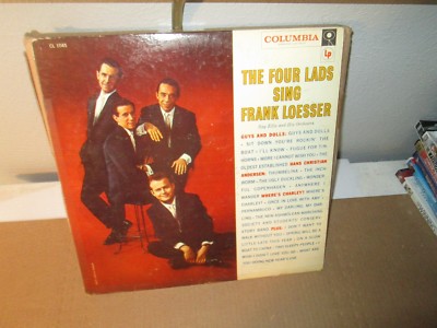 FOUR LADS SING FRANK LOESSER Vintage 1950s album Lp Columbia VG+ PLAYS GREAT