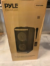 Pyle PPHP288B 600W Rechargeable Portable Bluetooth PA Speaker Microphone System