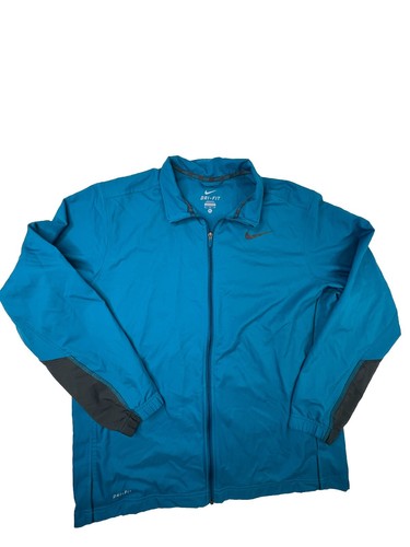 Nike Dri-FIT Windbreaker Jacke Herren türkis/schwarz Gr. XL leicht RN#56323