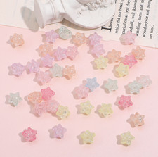 10MM Pastel Sparkle Candy-Colored Acrylic Star Bead