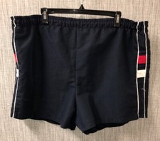 Alexander Martin Vtg Mens Navy Blue USA MADE Mesh Lined Swim Trunks Size XLT