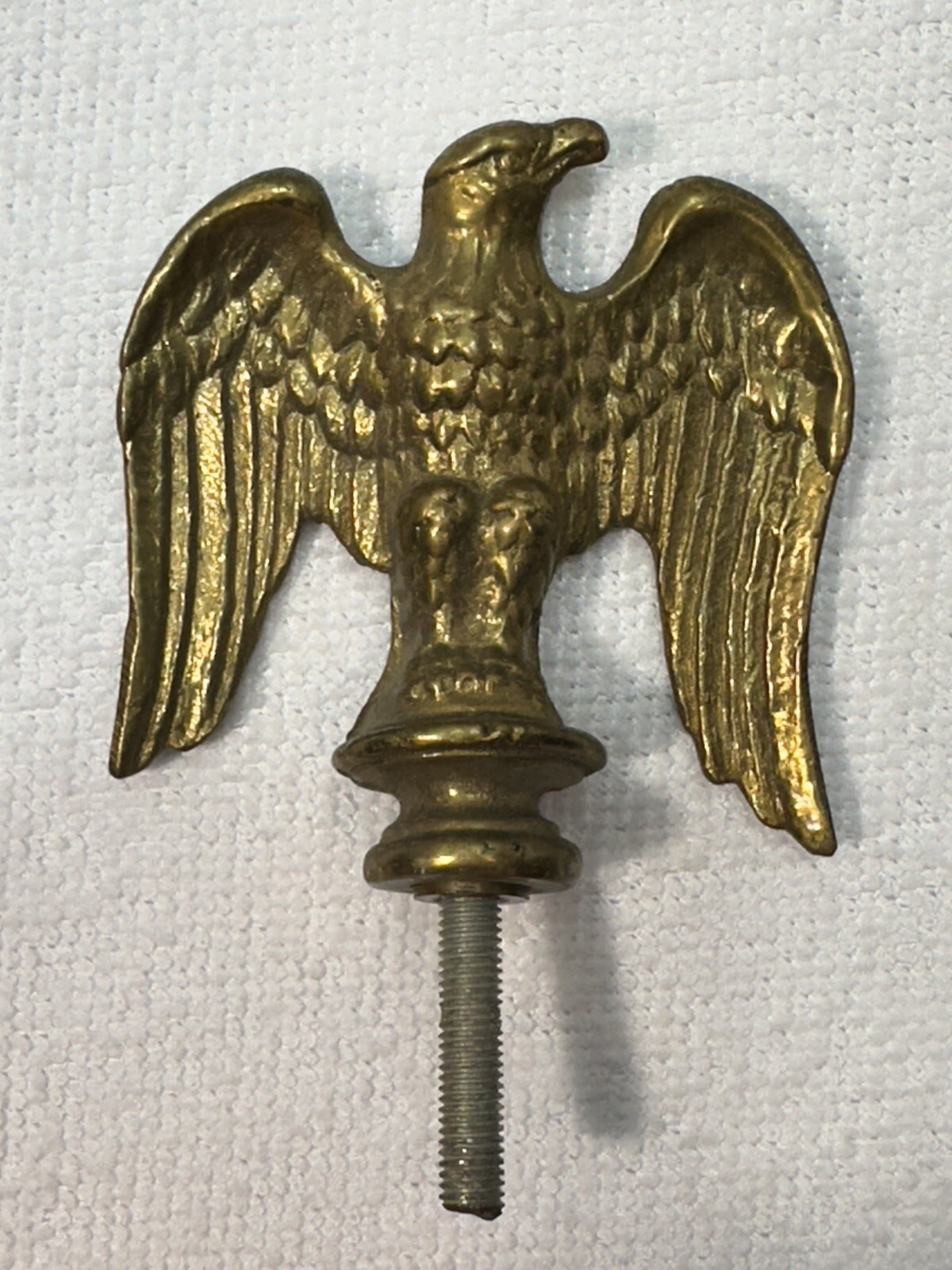 ANTIQUE BRONZE EAGLE FINIAL TOPPER FINISH FEDERAL STYLE HEAVY SOLID BRASS eBay