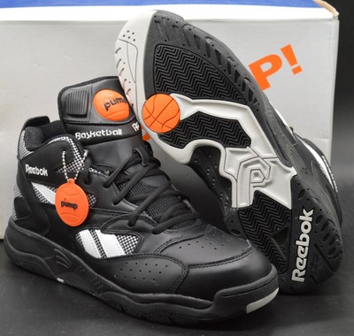 Rare New Reebok Pump D-Time Black/Steel/White/Swag Orange sz 11 w