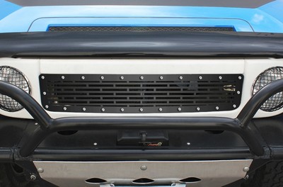 Custom Aftermarket Steel Grille Kit for 2007-2014 Toyota FJ Cruiser BRICKS Black