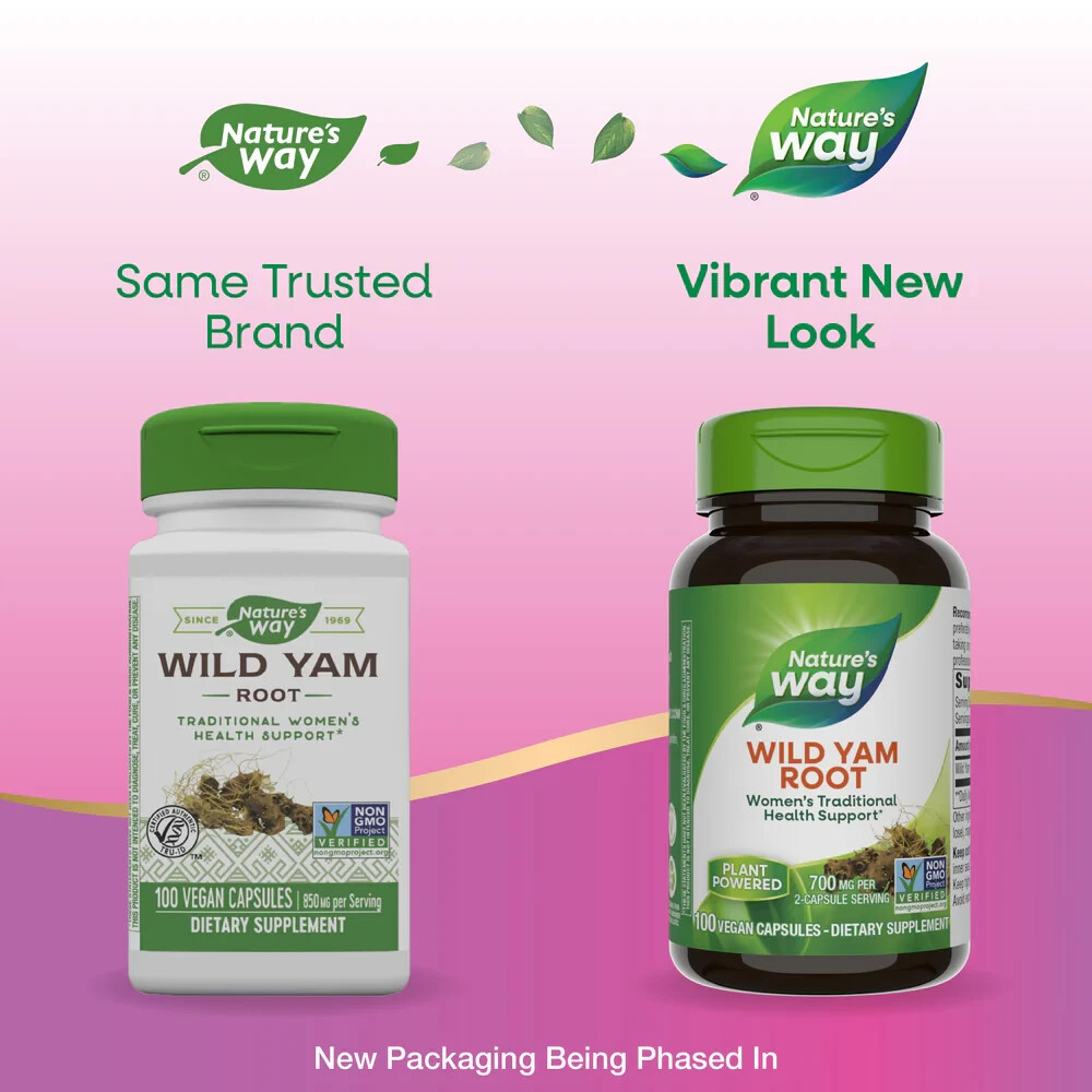 iHerb UK - Nature's Way , Wild Yam Root, 100 Vegan Capsules (350 Mg Per Capsule) - Image 3