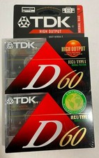 TDK D 60 High Output normal Bias D Cassette D-60L2. Sealed