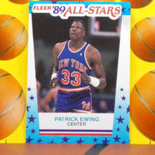 1989-90 FLEER Basketball STICKER # 7 *** '89 ALL-STARS *** Patrick Ewing