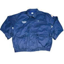 Bulwark FR Jacket Mens XXL Tall Navy Blue Bomber Flame Resistant Jacket Coat