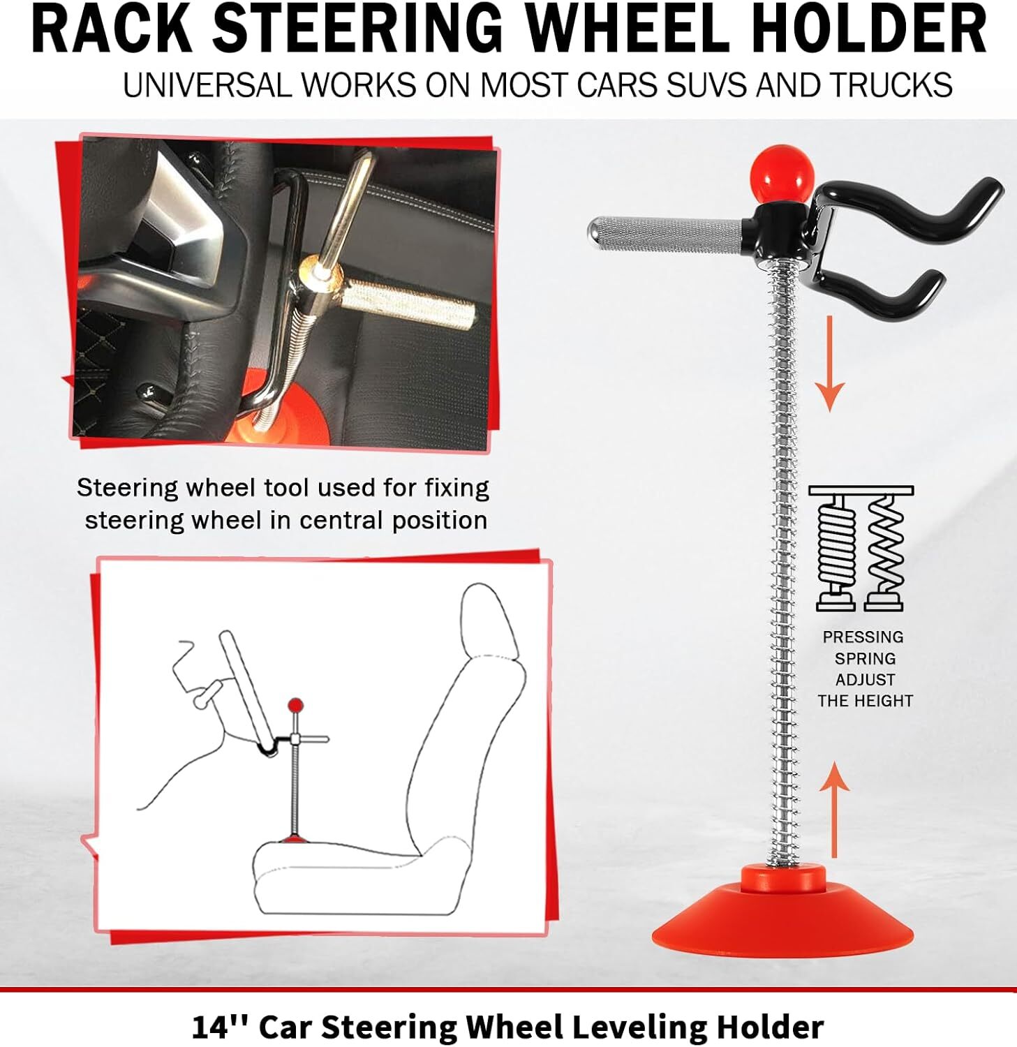 Steering Alignment Tool Rack Adjustable Steering Wheel Holder Car Steering Alignment Tool For Car ...