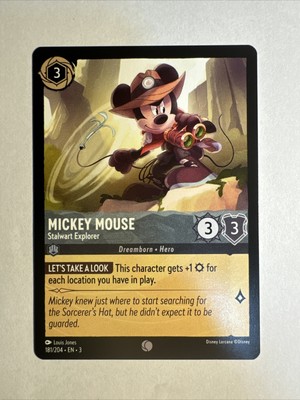 1x Lorcana Mickey Mouse Stalwart Explorer NM/M Disney
