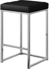 Nicola Collection Modern | Contemporary Upholstered Counter Height Stool with Tu