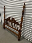 Antique Hardwood Mahogany 4-Poster w/Headboard Queen Bed (Made in Puerto Rico) — photo 8