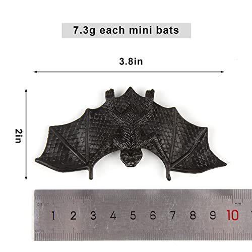 FINGOOO Plastic Bats Halloween,36pcs Mini Bats Halloween Decoration